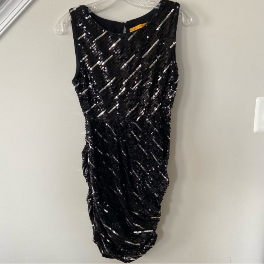 Alice & Olivia silk sequin dress